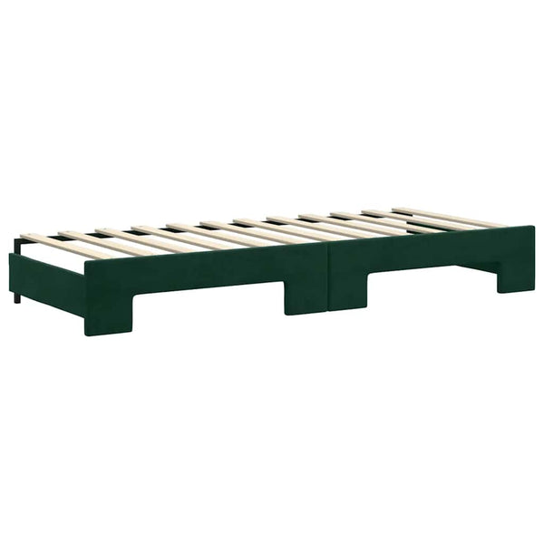 vidaXL Day Bed Extendable Dark Green 80x200 cm Velvet