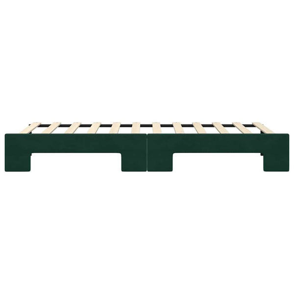 vidaXL Day Bed Extendable Dark Green 80x200 cm Velvet