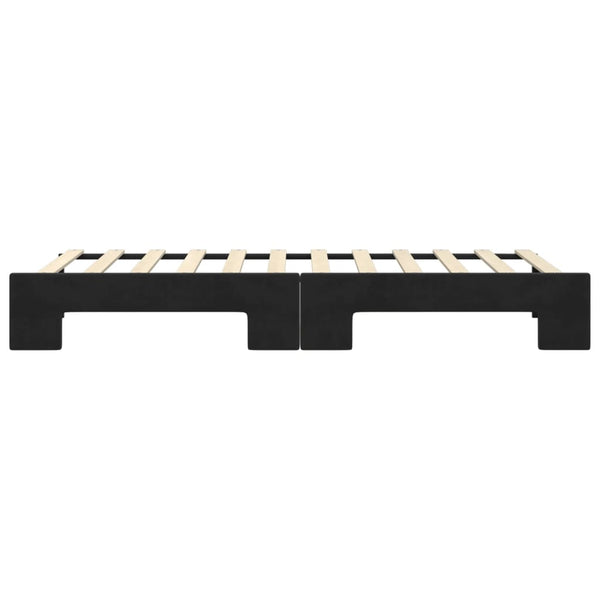 vidaXL Extendable Day Bed Black 80x200 cm Velvet