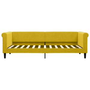 vidaXL Extendable Day Bed Yellow 80x200 cm Velvet