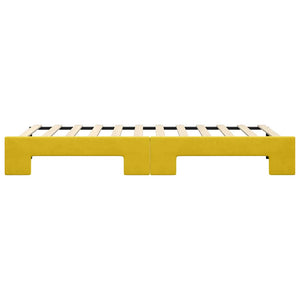 vidaXL Extendable Day Bed Yellow 80x200 cm Velvet
