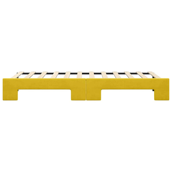 vidaXL Extendable Day Bed Yellow 80x200 cm Velvet