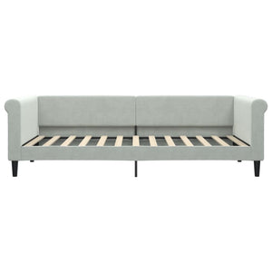 vidaXL Daybed Extendable Light Gray 90x200 cm Velvet