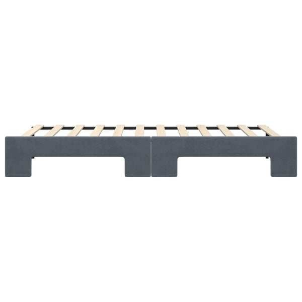 vidaXL Extendable Day Bed Dark Grey 90x200 cm Velvet