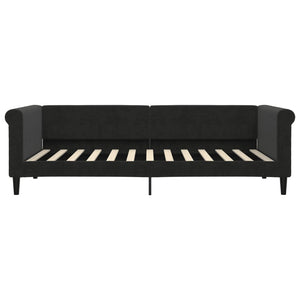 vidaXL Extendable Day Bed Black 90x200 cm Velvet
