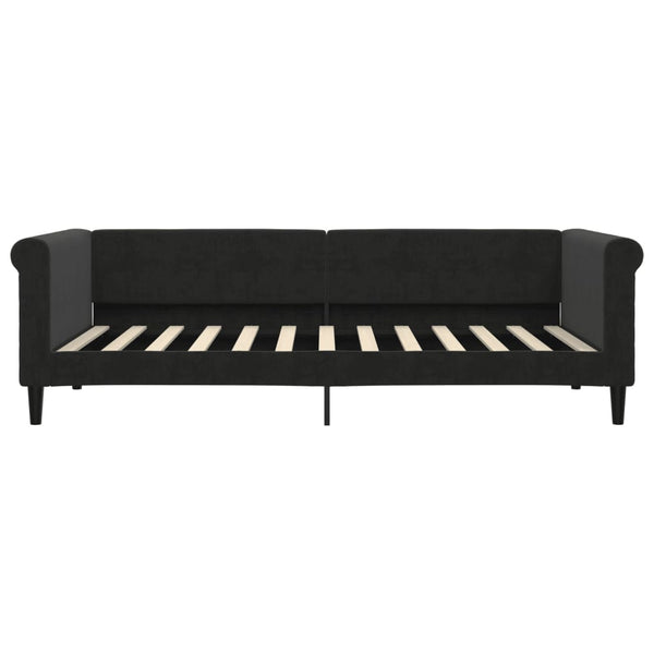 vidaXL Extendable Day Bed Black 90x200 cm Velvet