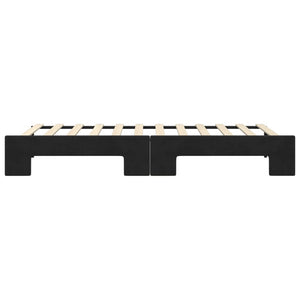 vidaXL Extendable Day Bed Black 90x200 cm Velvet