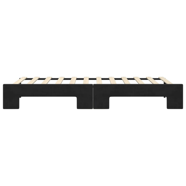 vidaXL Extendable Day Bed Black 90x200 cm Velvet