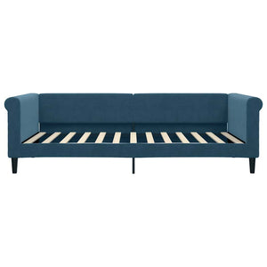 vidaXL Extendable Day Bed Blue 100x200 cm Velvet