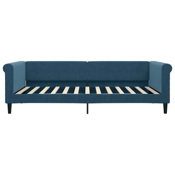 vidaXL Extendable Day Bed Blue 100x200 cm Velvet