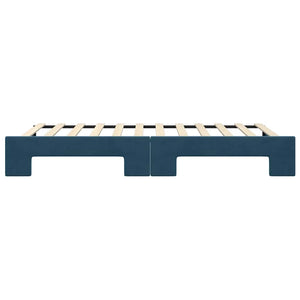 vidaXL Extendable Day Bed Blue 100x200 cm Velvet