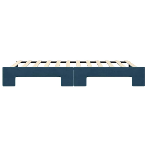 vidaXL Extendable Day Bed Blue 100x200 cm Velvet