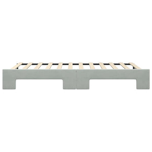 vidaXL Extendable Day Bed Light Grey 100x200 cm Velvet