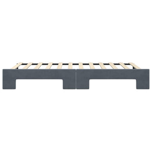 vidaXL Extendable Daybed Dark Grey 100x200 cm Velvet