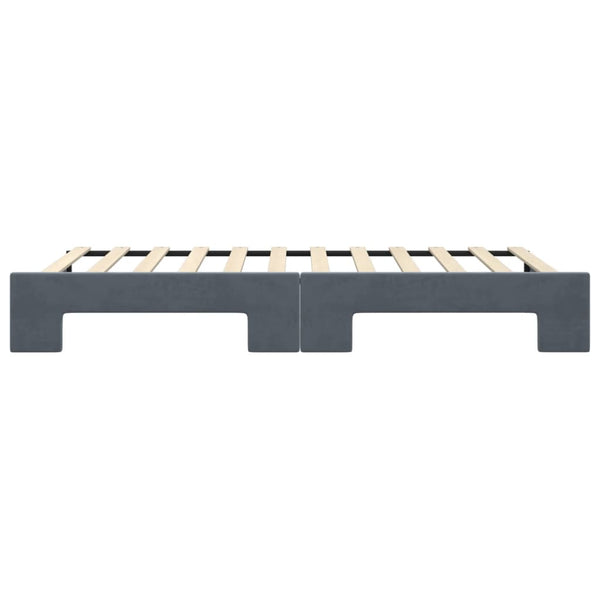vidaXL Extendable Daybed Dark Grey 100x200 cm Velvet