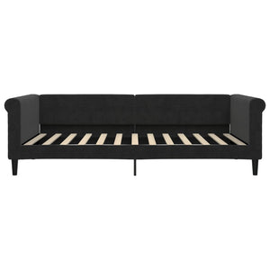 vidaXL Extendable Daybed Black 100x200 cm Velvet