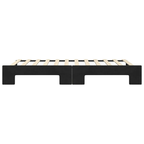 vidaXL Extendable Daybed Black 100x200 cm Velvet