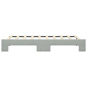 vidaXL Extendable Daybed Light Grey 90x190 cm Velvet