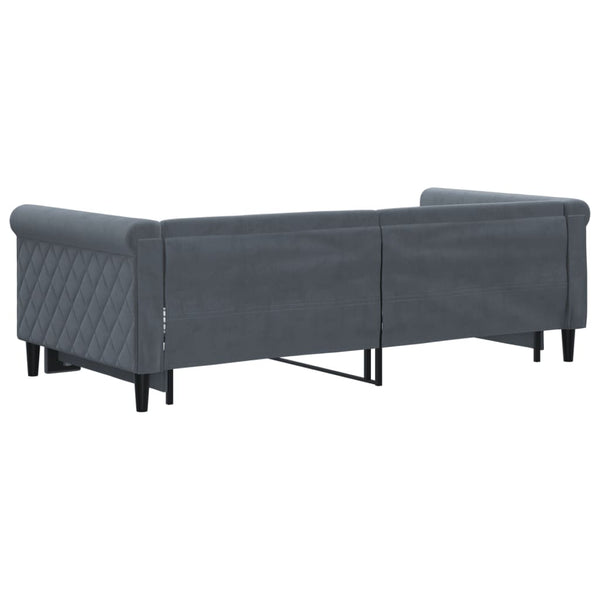vidaXL Extendable Daybed Dark Grey 90x190 cm Velvet