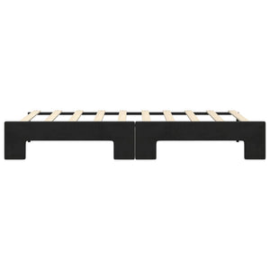 vidaXL Extendable Day Bed Black 90x190 cm Velvet