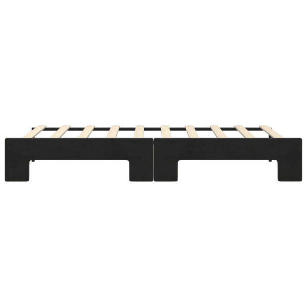 vidaXL Extendable Day Bed Black 90x190 cm Velvet