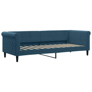 vidaXL Extendable Day Bed with Drawers Blue 80x200 cm Velvet