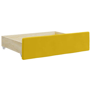 vidaXL Extendable Day Bed with Drawers Yellow 80x200 cm Velvet