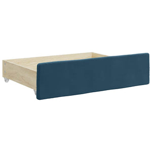 vidaXL Day Bed Extendable with Drawers Blue 100x200 cm Velvet