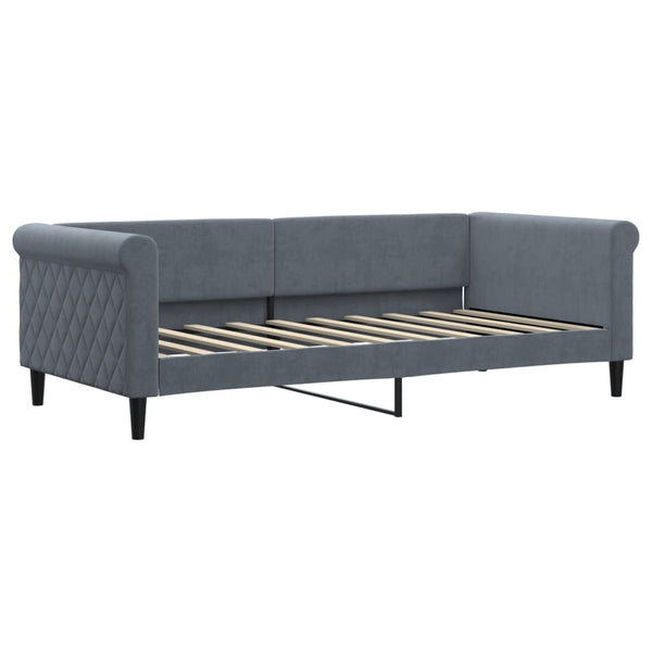 vidaXL Extendable Daybed with Drawers Dark Grey 90x190 cm Velvet