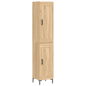 vidaXL Highboard Sonoma Oak 34.5x34x180 cm Engineered Wood