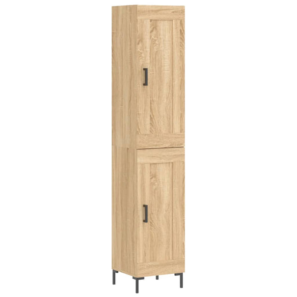 vidaXL Highboard Sonoma Oak 34.5x34x180 cm Engineered Wood