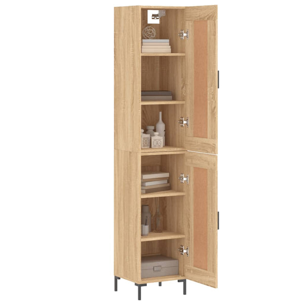 vidaXL Highboard Sonoma Oak 34.5x34x180 cm Engineered Wood