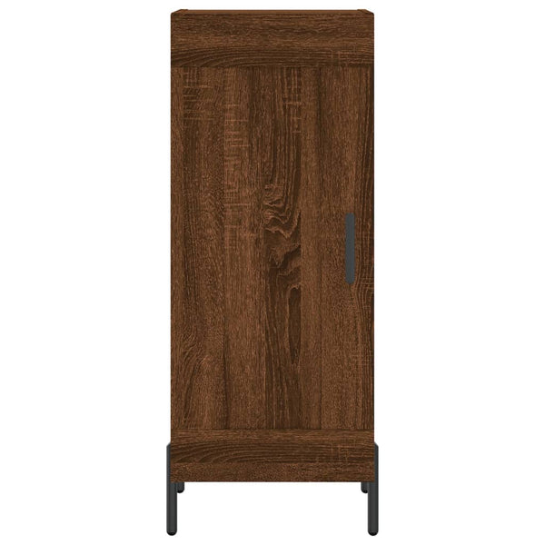 vidaXL Highboard Brown Oak Look 34.5x34x180 cm Engineered Wood