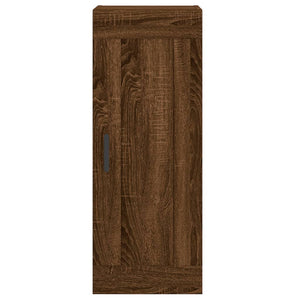 vidaXL Highboard Brown Oak Look 34.5x34x180 cm Engineered Wood