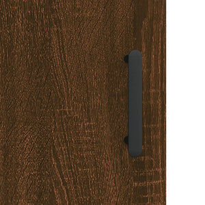 vidaXL Highboard Brown Oak Look 34.5x34x180 cm Engineered Wood