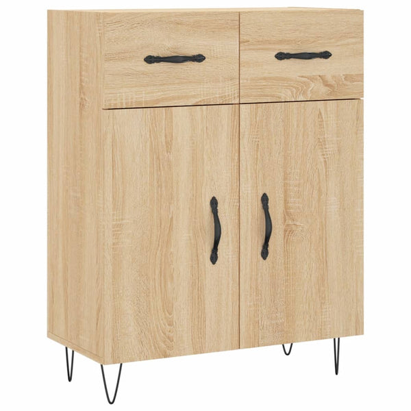vidaXL Sideboard Sonoma Oak 69.5x34x180 cm Engineered Wood