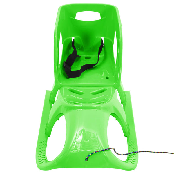 Grüner Schlitten mit Rückenlehne 102,5cm