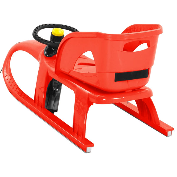 Kinderschlitten mit Lenkrad Rot