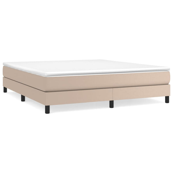 vidaXL Box Spring Bed Mattress Cappuccino Brown 180x200 cm Faux Leather