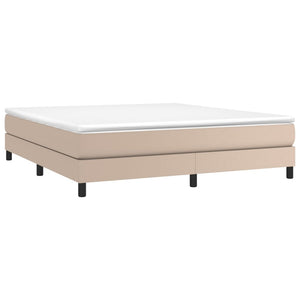 vidaXL Box Spring Bed Mattress Cappuccino Brown 180x200 cm Faux Leather
