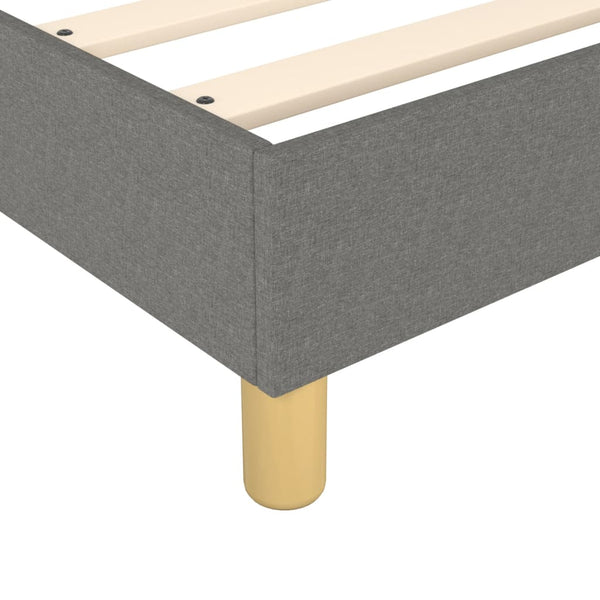 vidaXL Box Spring Bed with Mattress Dark Grey 80x200 cm Fabric