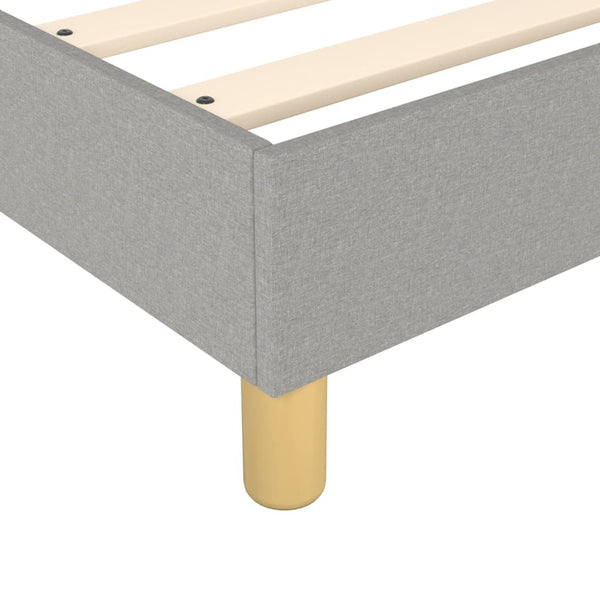 vidaXL Box Spring Bed with Mattress Light Gray 90x190 cm Fabric