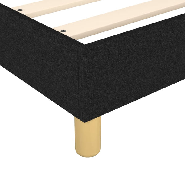 vidaXL Box Spring Bed with Mattress Black 100x200 cm Fabric