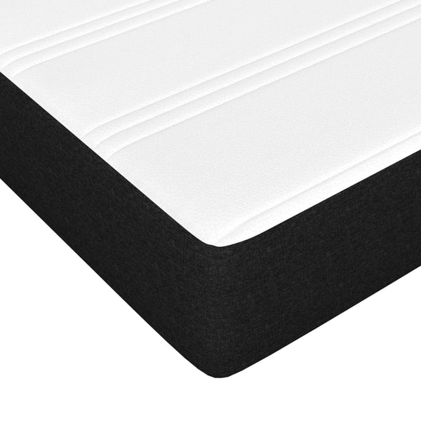 vidaXL Box Spring Bed with Mattress Black 100x200 cm Fabric