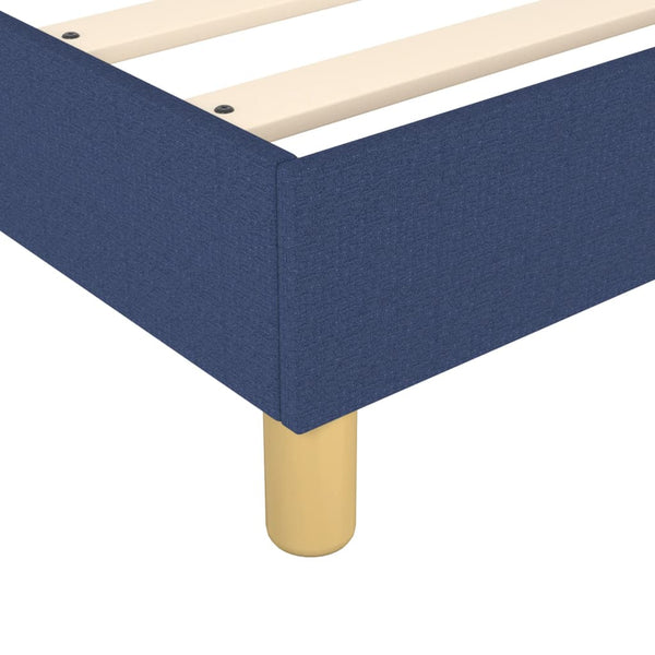 vidaXL Box Spring Bed with Mattress Blue 100x200 cm Fabric
