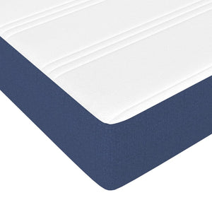 vidaXL Box Spring Bed with Mattress Blue 100x200 cm Fabric