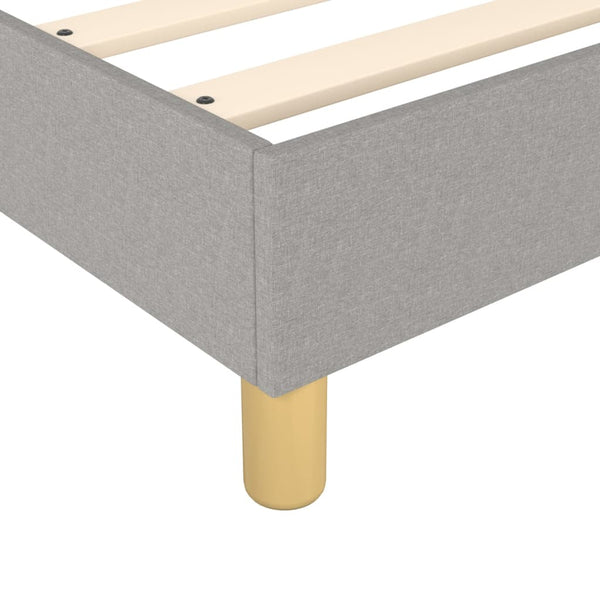vidaXL Box Spring Bed with Mattress Light Grey 120x200 cm Fabric