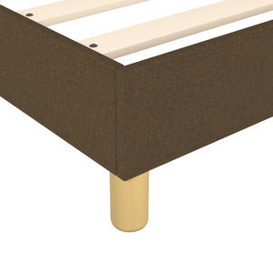 vidaXL Box Spring Bed with Mattress Dark Brown 120x200 cm Fabric