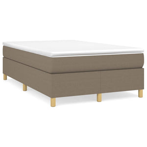 vidaXL Box Spring Bed with Mattress Taupe 120x200 cm Fabric