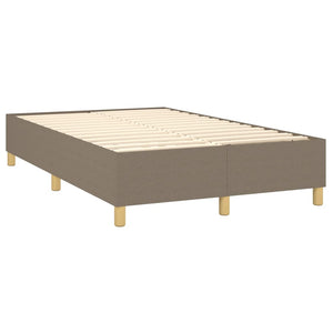 vidaXL Box Spring Bed with Mattress Taupe 120x200 cm Fabric